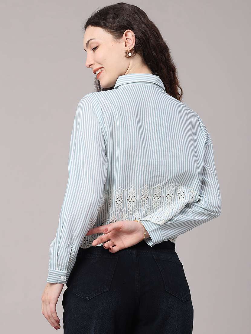 women striped long sleeve regular fit shirt - 22335424 -  Standard Image - 4