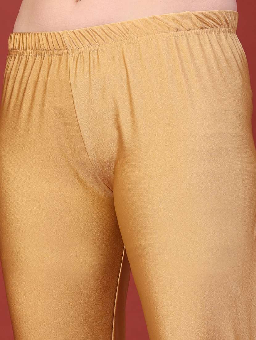 Women Solid Mid Rise Leggings - 22335474 -  Standard Image - 1