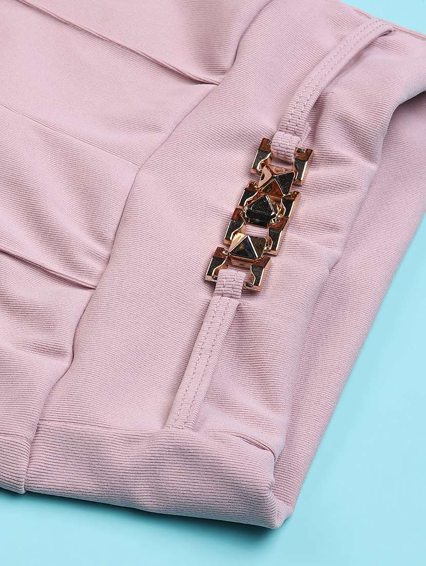 girls solid high rise pleated trouser - 22335508 -  Standard Image - 4