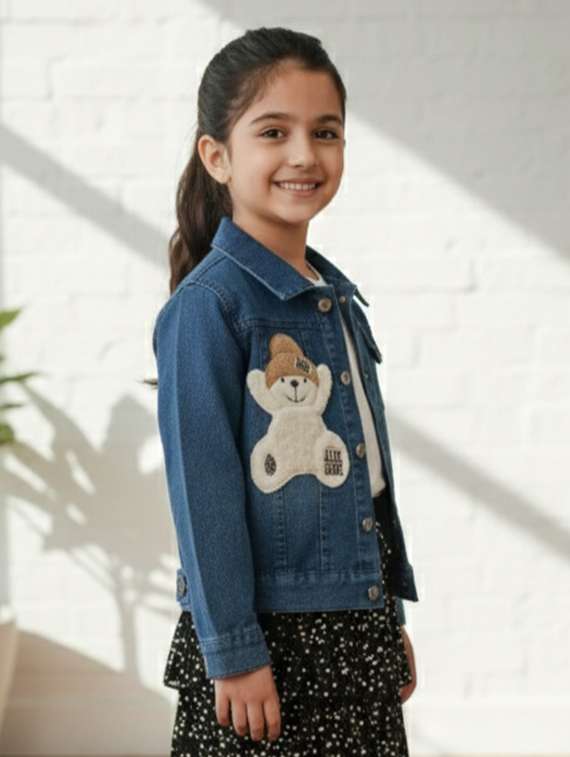 blue denim regular jackets & coat - 22335600 -  Standard Image - 1