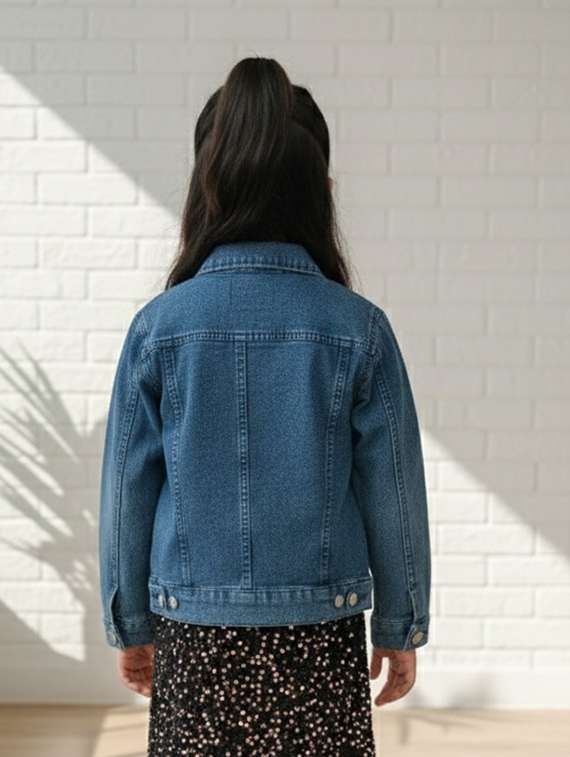 blue denim regular jackets & coat - 22335602 -  Standard Image - 4