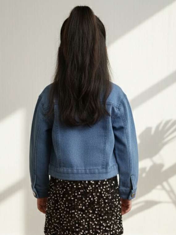 blue denim regular jackets & coat - 22335608 -  Standard Image - 4