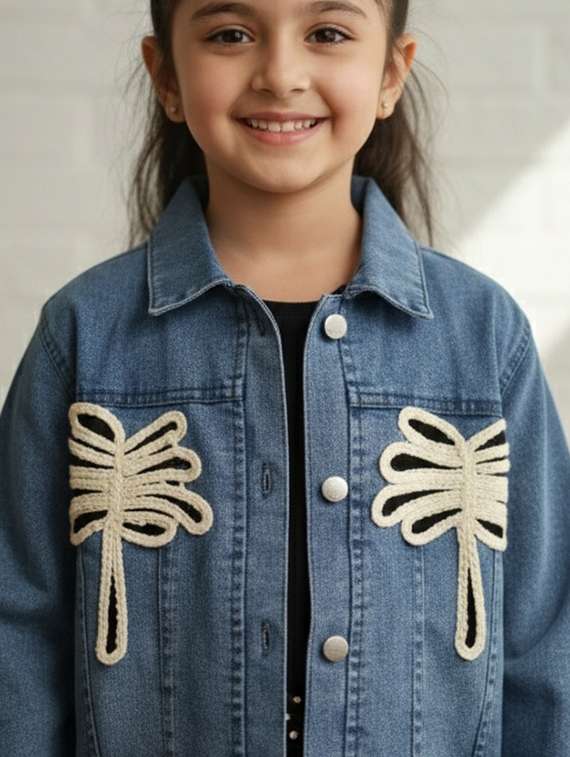 women collared long sleeve denim jacket - 22335609 -  Standard Image - 1