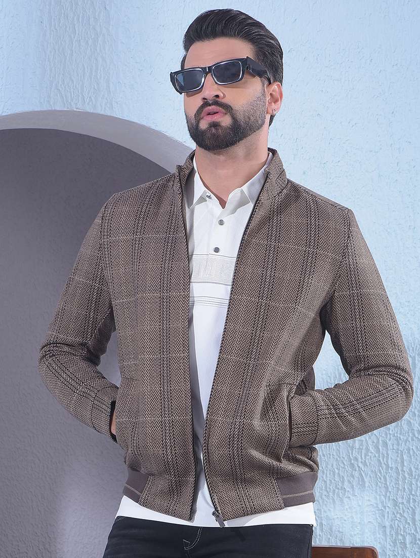 men checkered long sleeve regualr fit casual jacket
