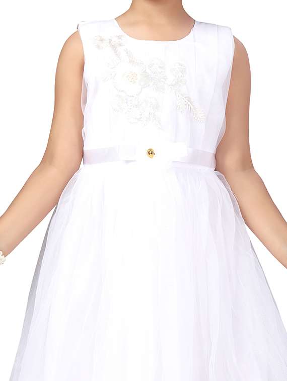 girls embroidered sleeveless fit & flare dress - 22335673 -  Standard Image - 4