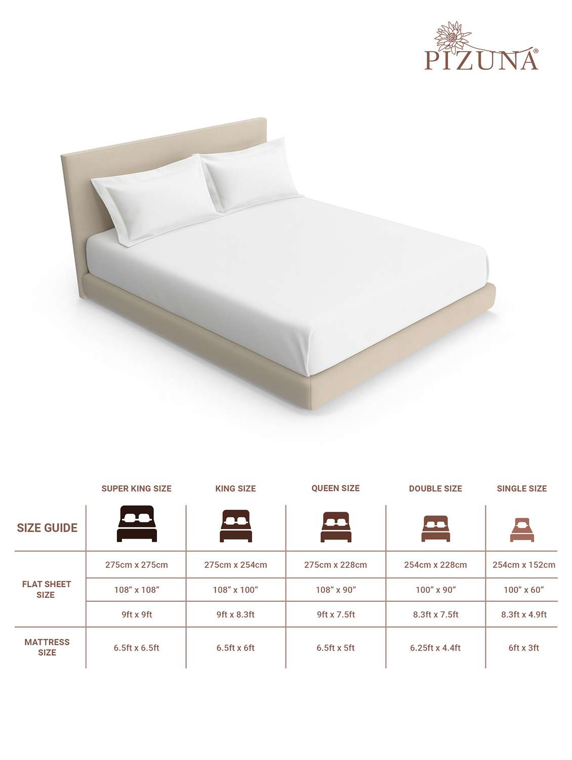 pizuna cotton 400 tc printed bedsheet superking with 2 pillow covers - 22335709 -  Standard Image - 4