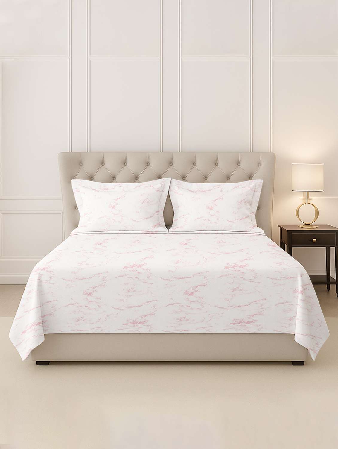 pizuna cotton 400 tc printed bedsheet superking with 2 pillow covers - 22335711 -  Standard Image - 1
