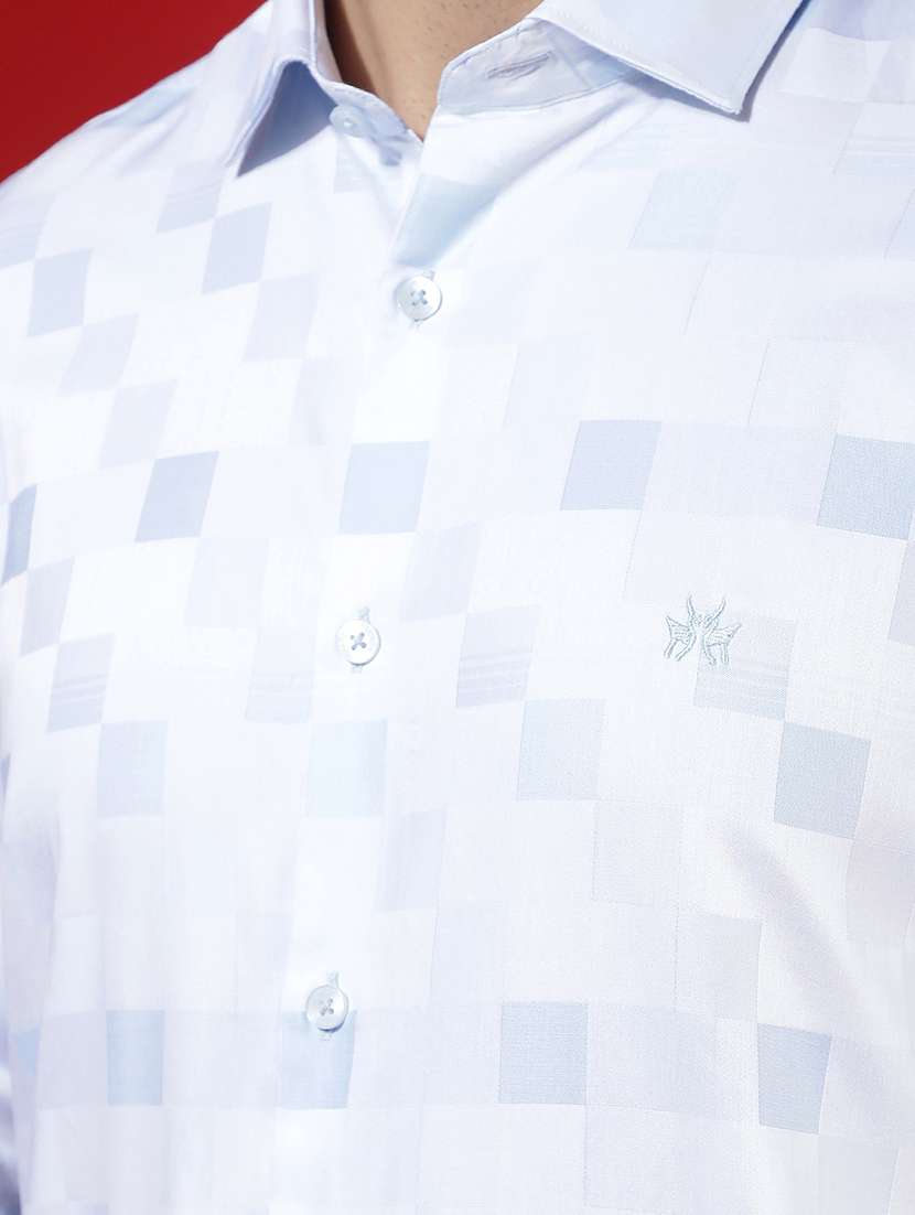 men printed long sleeve slim fit casual shirt - 22335742 -  Standard Image - 1