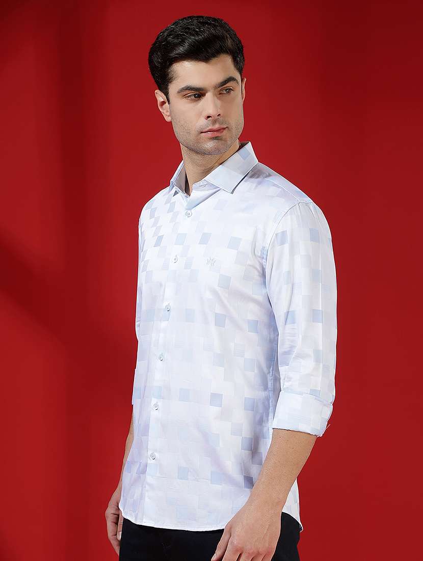 men printed long sleeve slim fit casual shirt - 22335742 -  Standard Image - 4