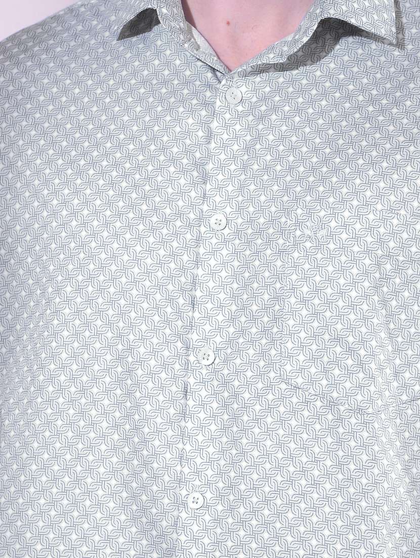 men printed long sleeve slim fit casual shirt - 22335749 -  Standard Image - 1