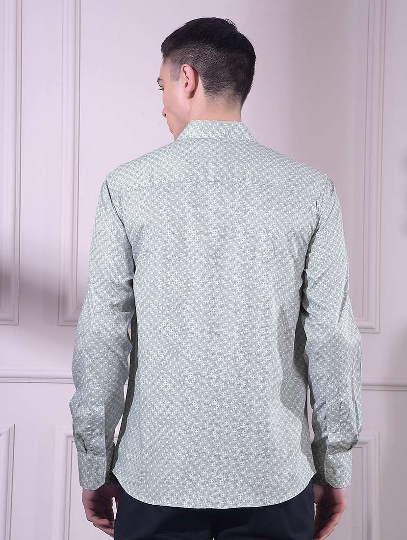 men printed long sleeve slim fit casual shirt - 22335749 -  Standard Image - 4