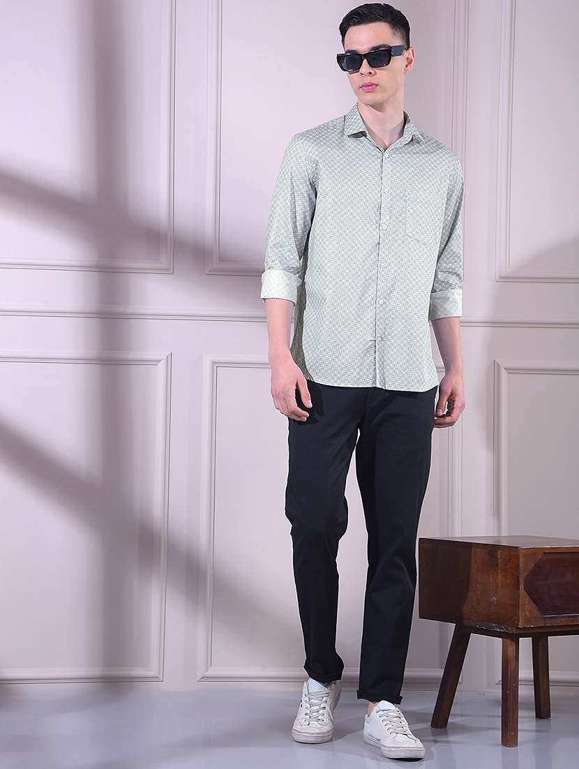 men printed long sleeve slim fit casual shirt - 22335749 -  Standard Image - 6