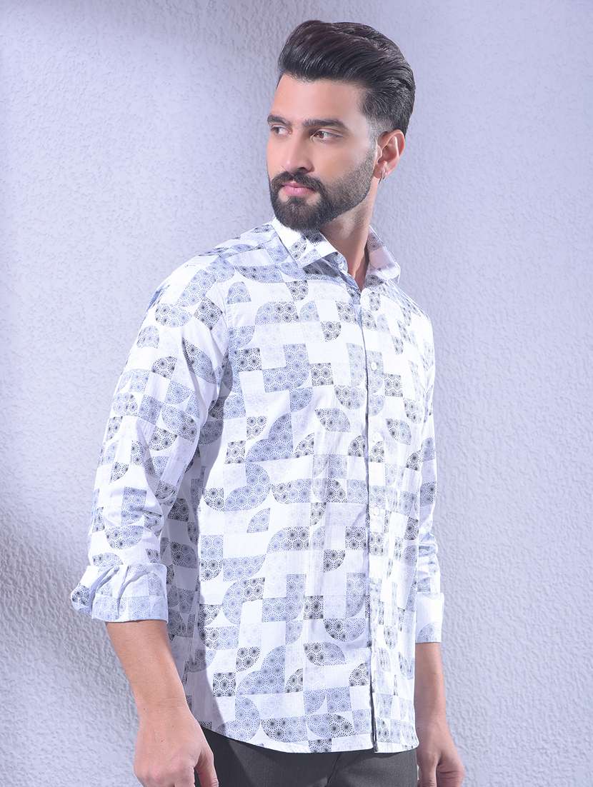 men striped long sleeve slim fit casual shirt - 22335769 -  Standard Image - 1