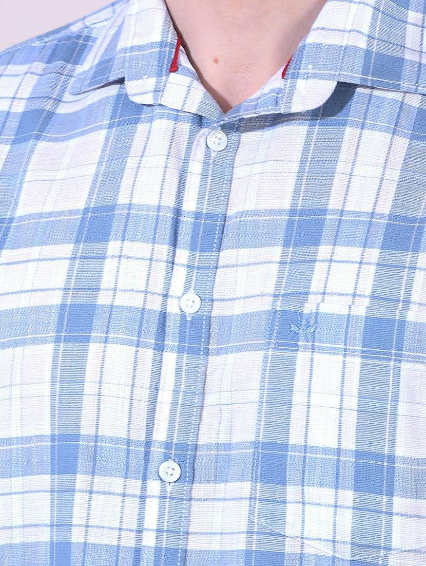 men checkered short sleeve slim fit casual shirt - 22335834 -  Standard Image - 6