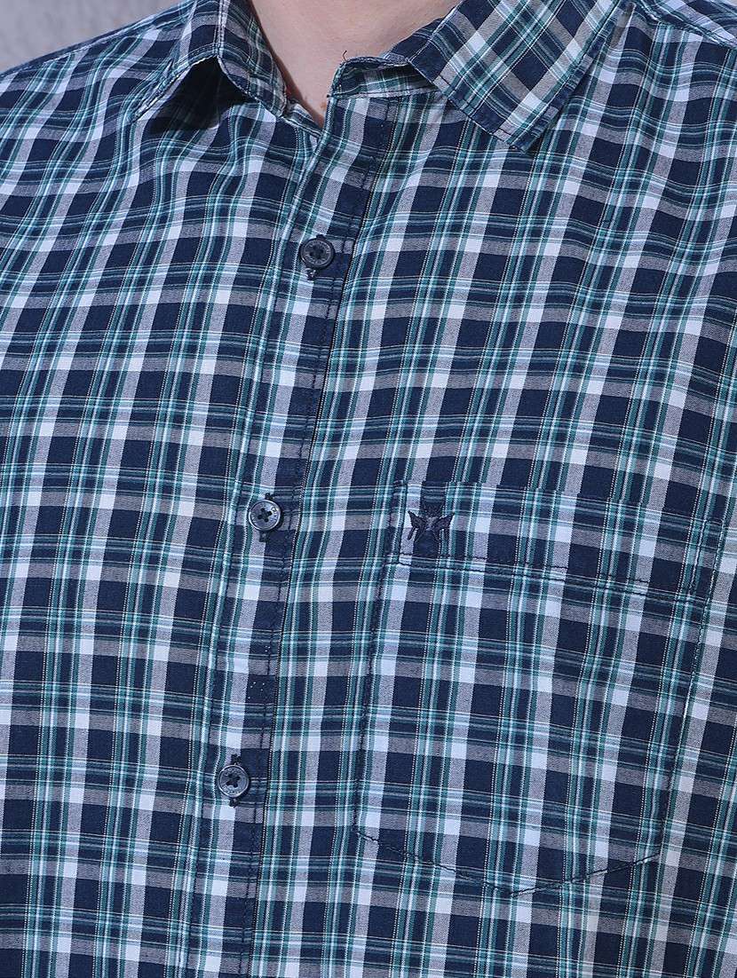 men checkered short sleeve slim fit casual shirt - 22335853 -  Standard Image - 6