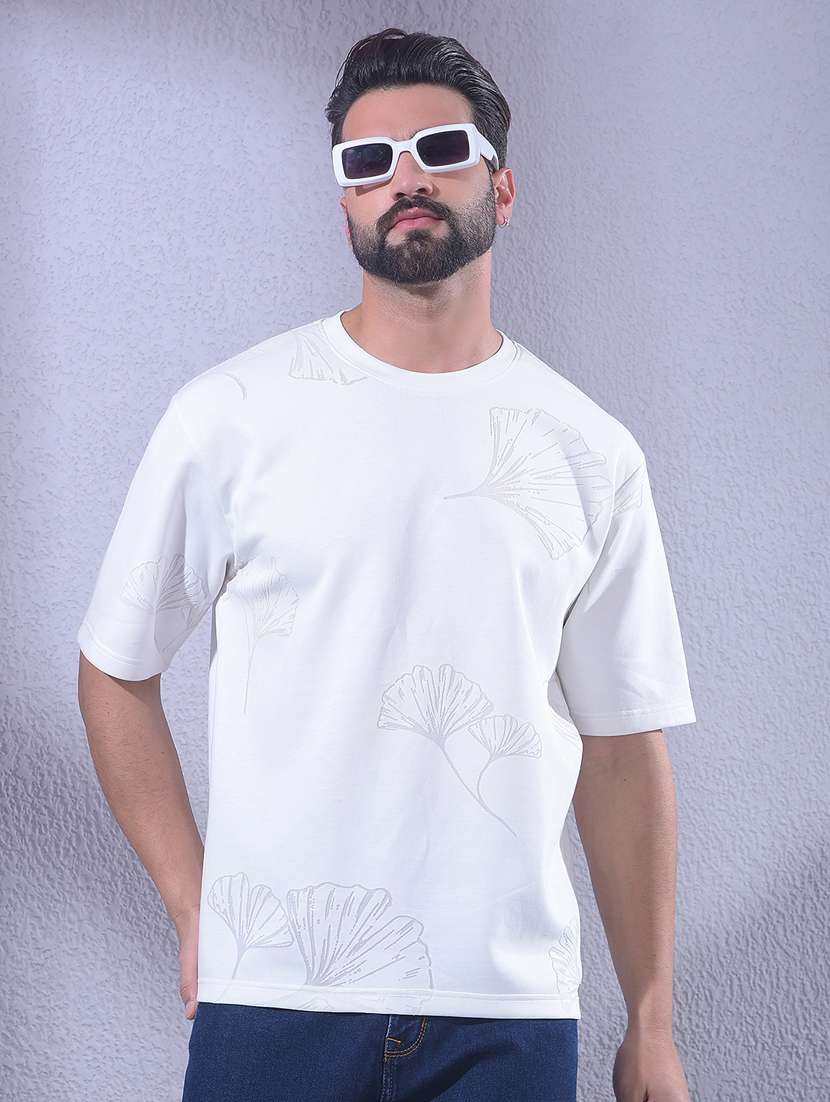 men printed short sleeve oversized t-shirt