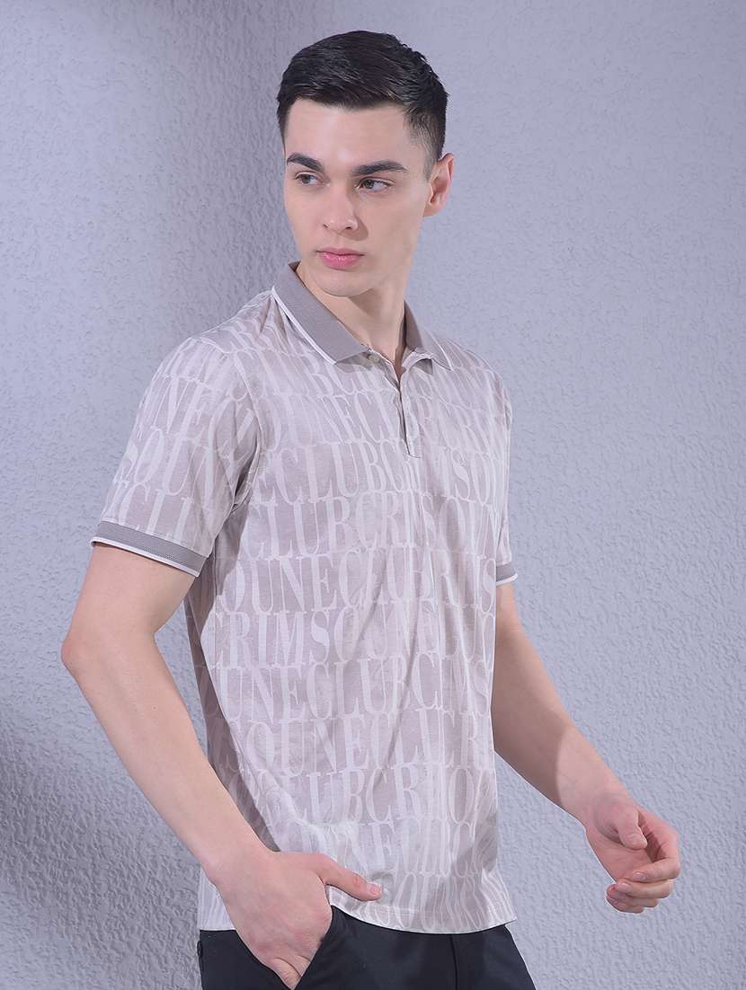 men typographic short sleeve regular fit polo t-shirt