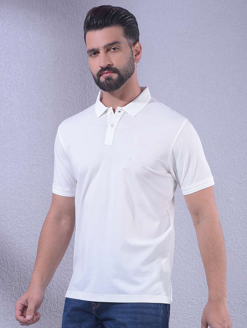 men solid short sleeve regular fit polo t-shirt - 22335948 -  Standard Image - 1