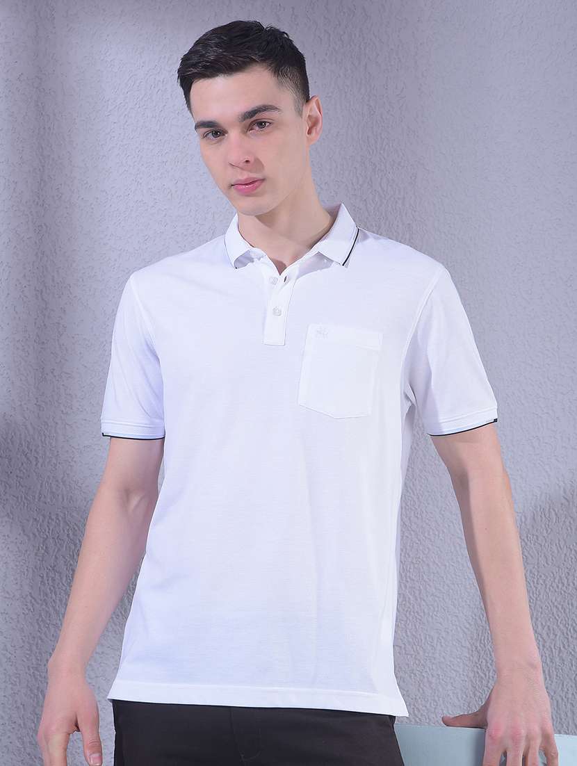 men solid short sleeve regular fit polo t-shirt
