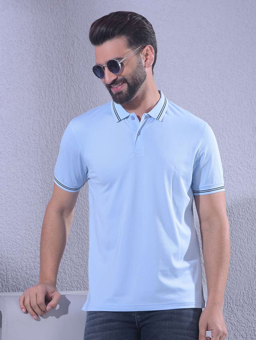 men solid short sleeve regular fit polo t-shirt