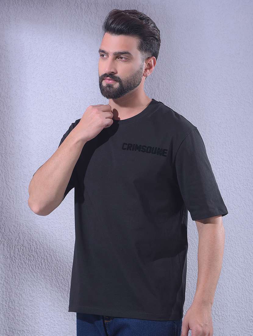 men logo print short sleeve oversized t-shirt - 22335982 -  Standard Image - 1