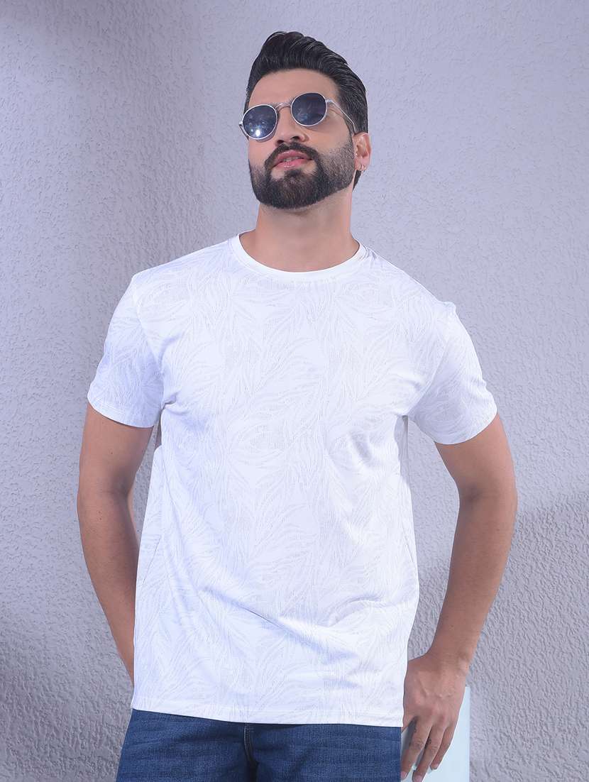 men printed short sleeve regular fit t-shirt