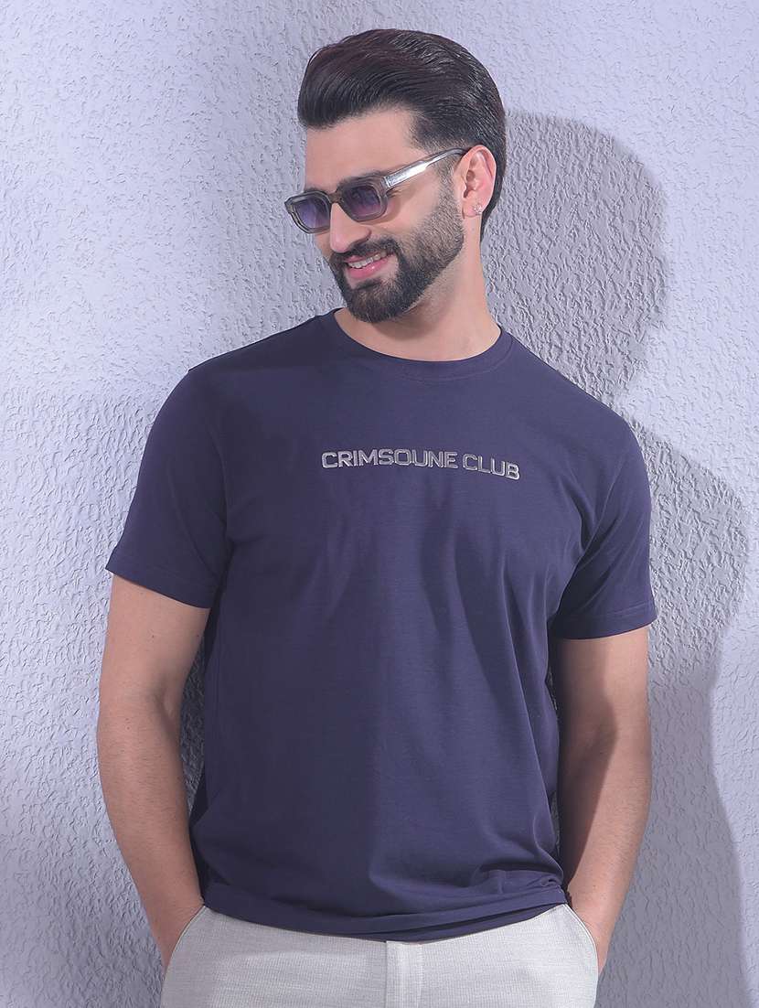 men typographic short sleeve slim fit t-shirt