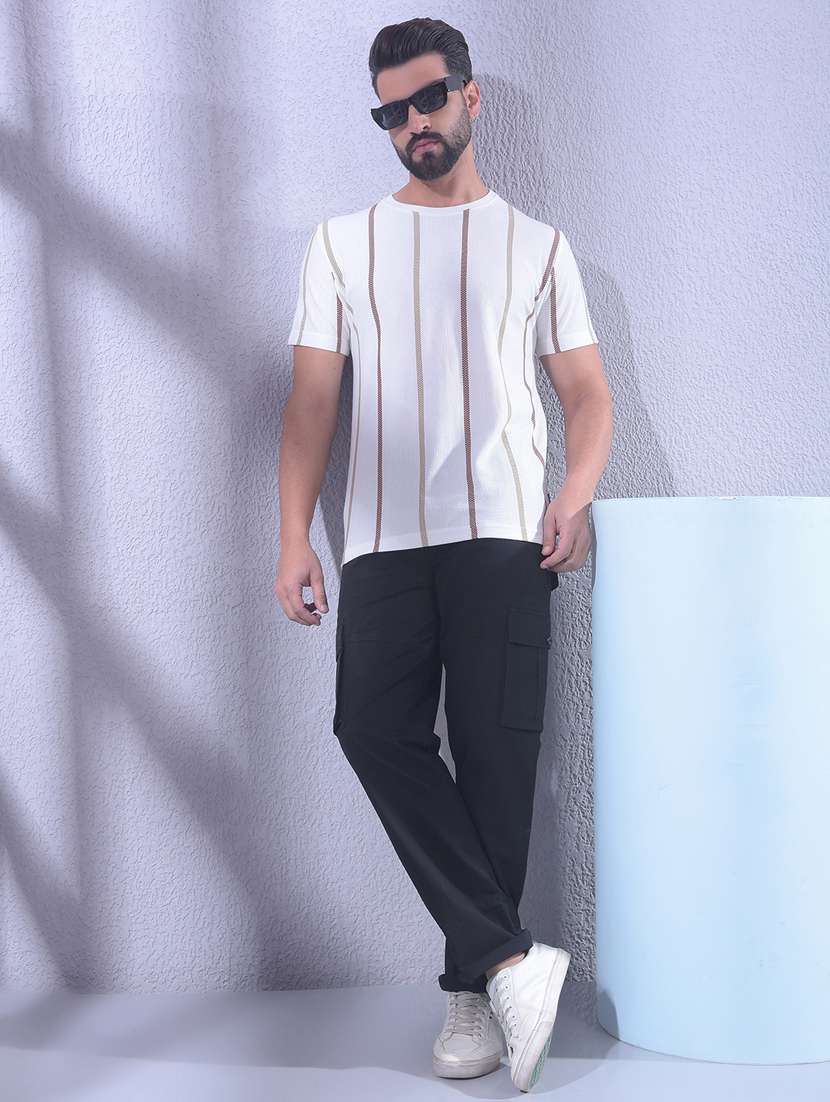 men striped short sleeve slim fit t-shirt - 22336025 -  Standard Image - 4