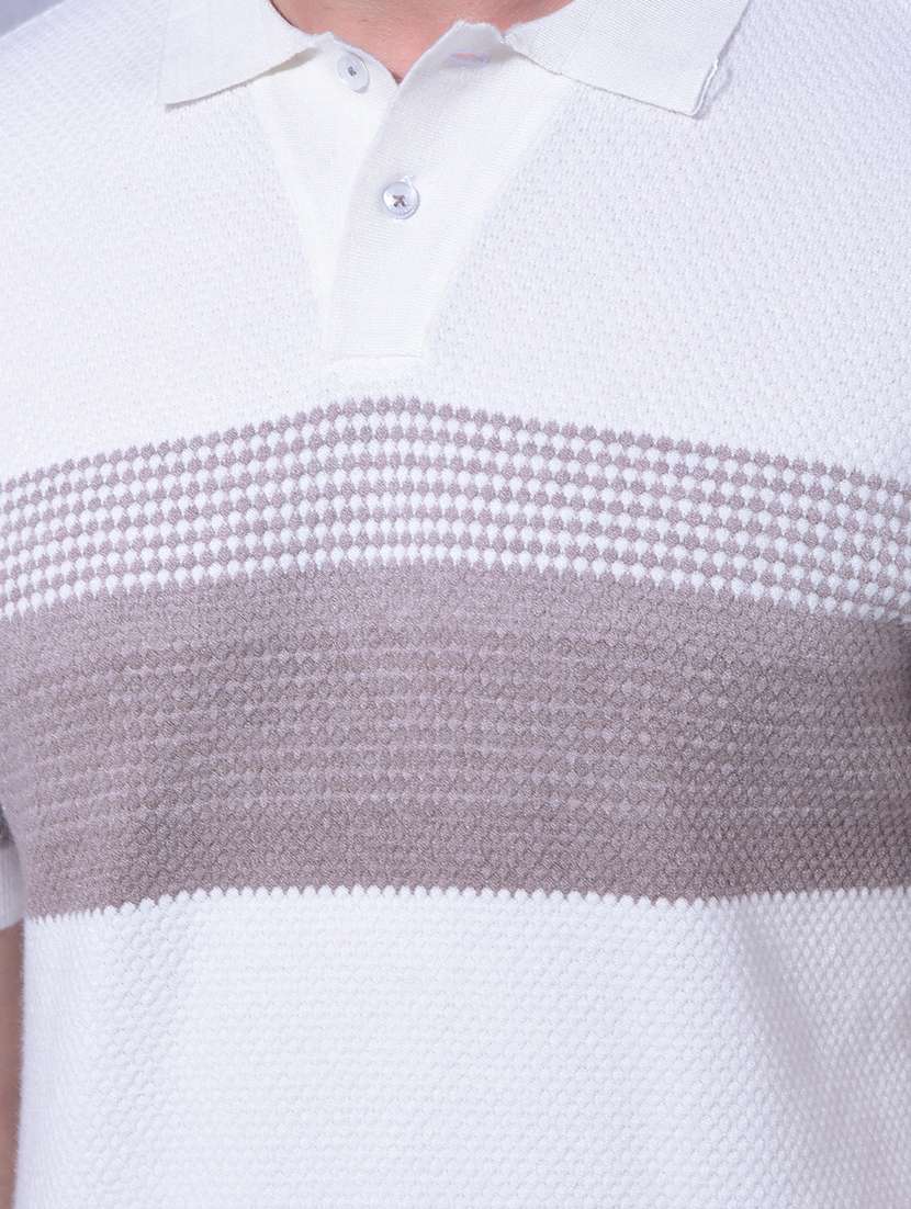Men Striped Short Sleeve Regular Fit Polo T-shirt - 22336085 -  Standard Image - 6