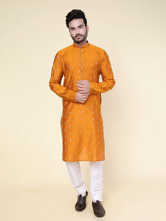 men self design mandarin neck kurta churidar ethnic wear set - 22336126 -  Standard Image - 1