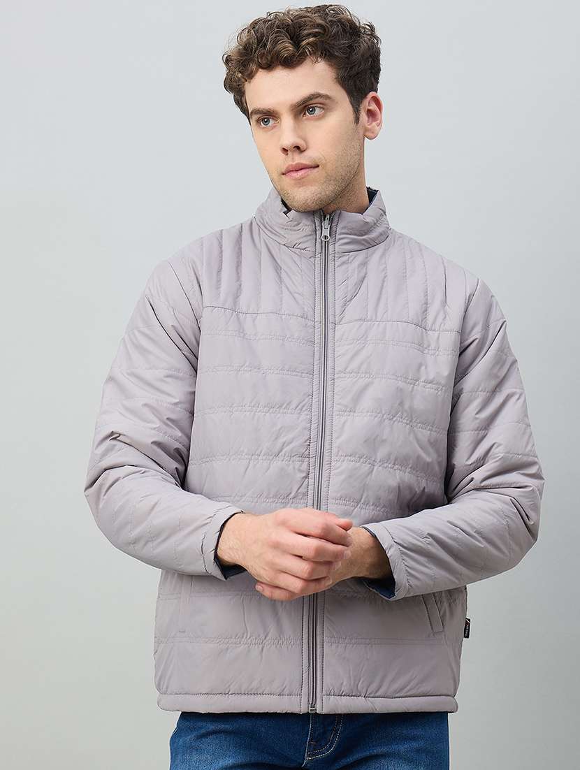 men solid long sleeve reversible bomber jacket - 22336145 -  Standard Image - 1