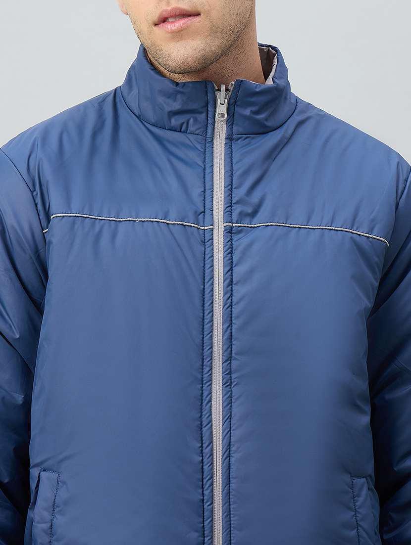 men solid long sleeve reversible bomber jacket - 22336145 -  Standard Image - 4