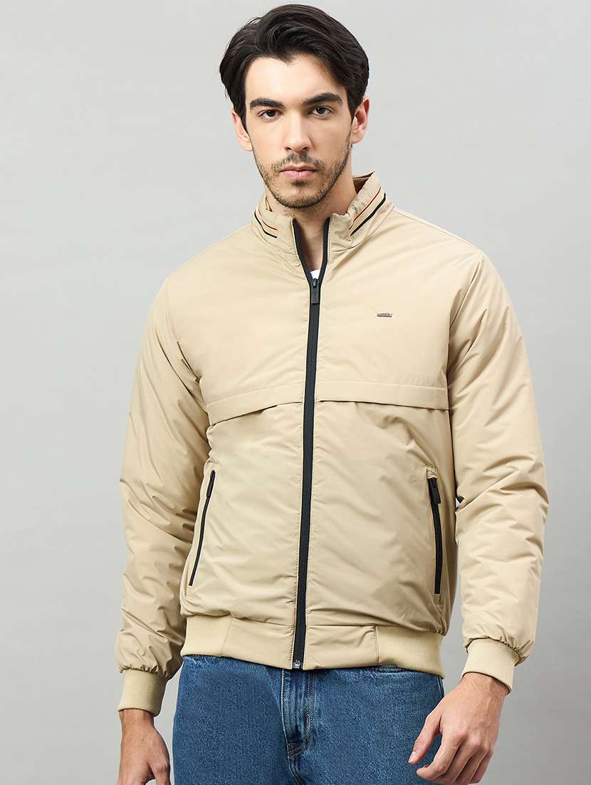 men solid long sleeve bomber jacket - 22336147 -  Standard Image - 1