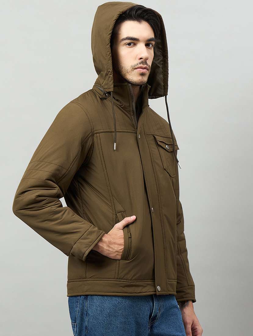 men solid long sleeve bomber jacket - 22336151 -  Standard Image - 1