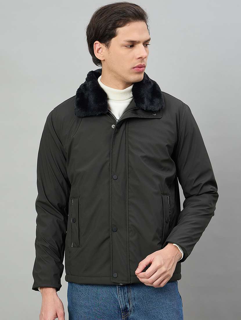men solid long sleeve bomber jacket - 22336164 -  Standard Image - 1