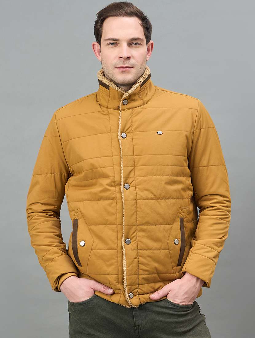 men solid long sleeve puffer jacket - 22336168 -  Standard Image - 1