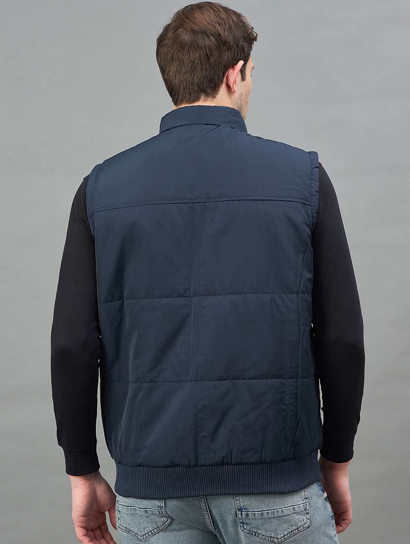 men color block sleeveless reversible bomber jacket - 22336170 -  Standard Image - 4