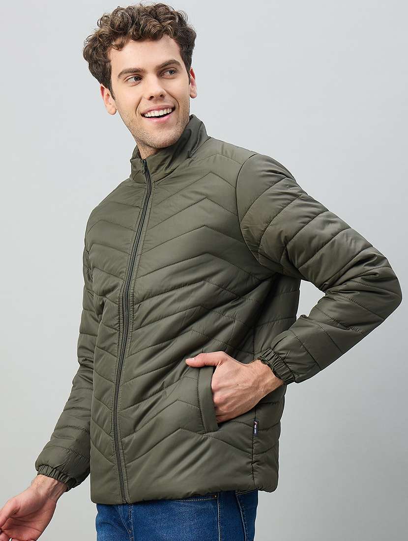 men solid long sleeve puffer jacket - 22336179 -  Standard Image - 1
