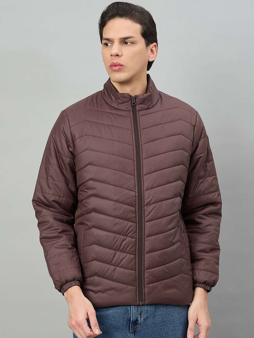 men solid long sleeve puffer jacket - 22336184 -  Standard Image - 1