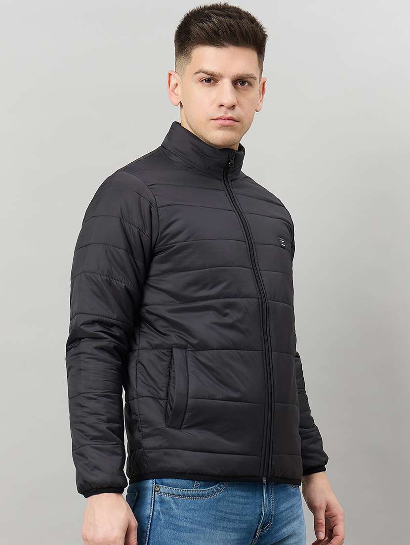 men solid long sleeve puffer jacket - 22336185 -  Standard Image - 1