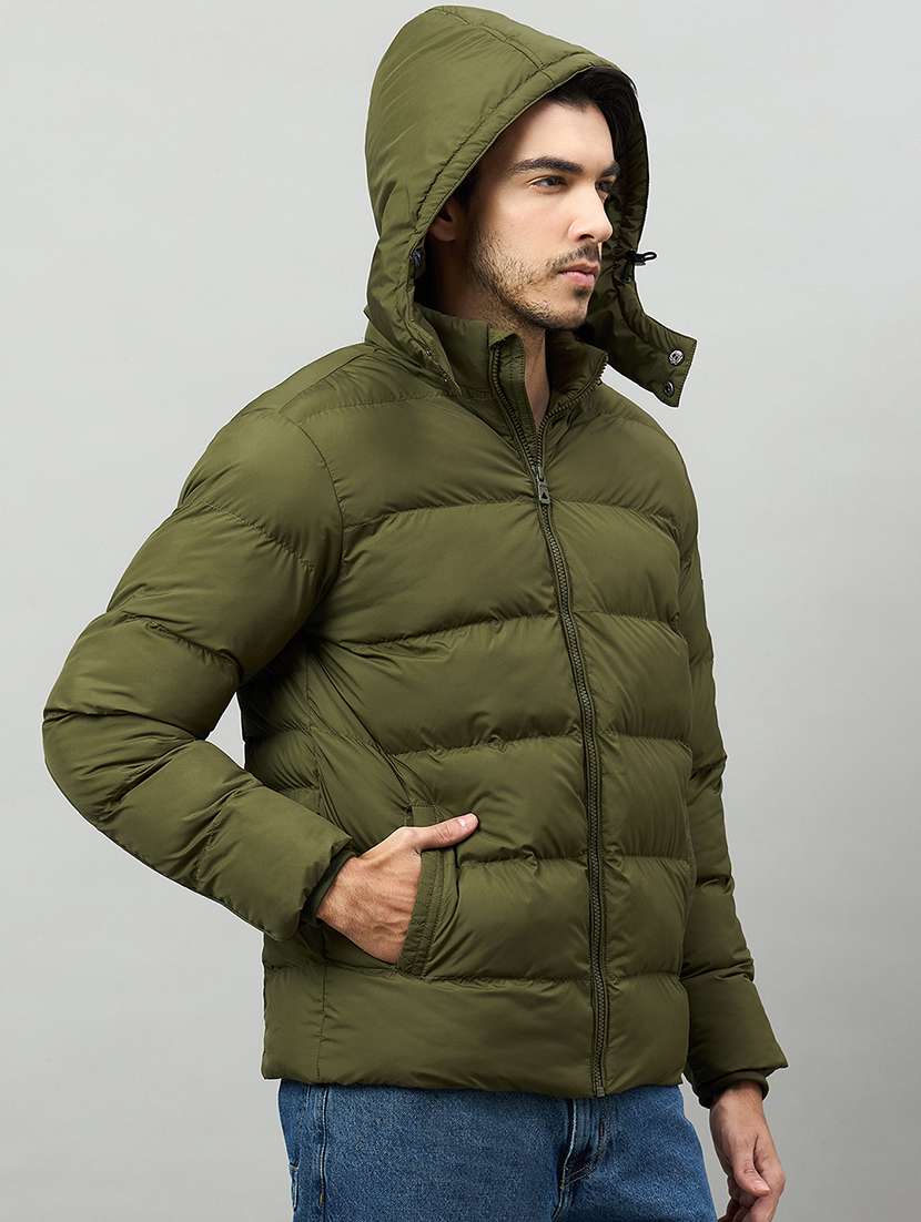 men solid long sleeve puffer jacket - 22336188 -  Standard Image - 1