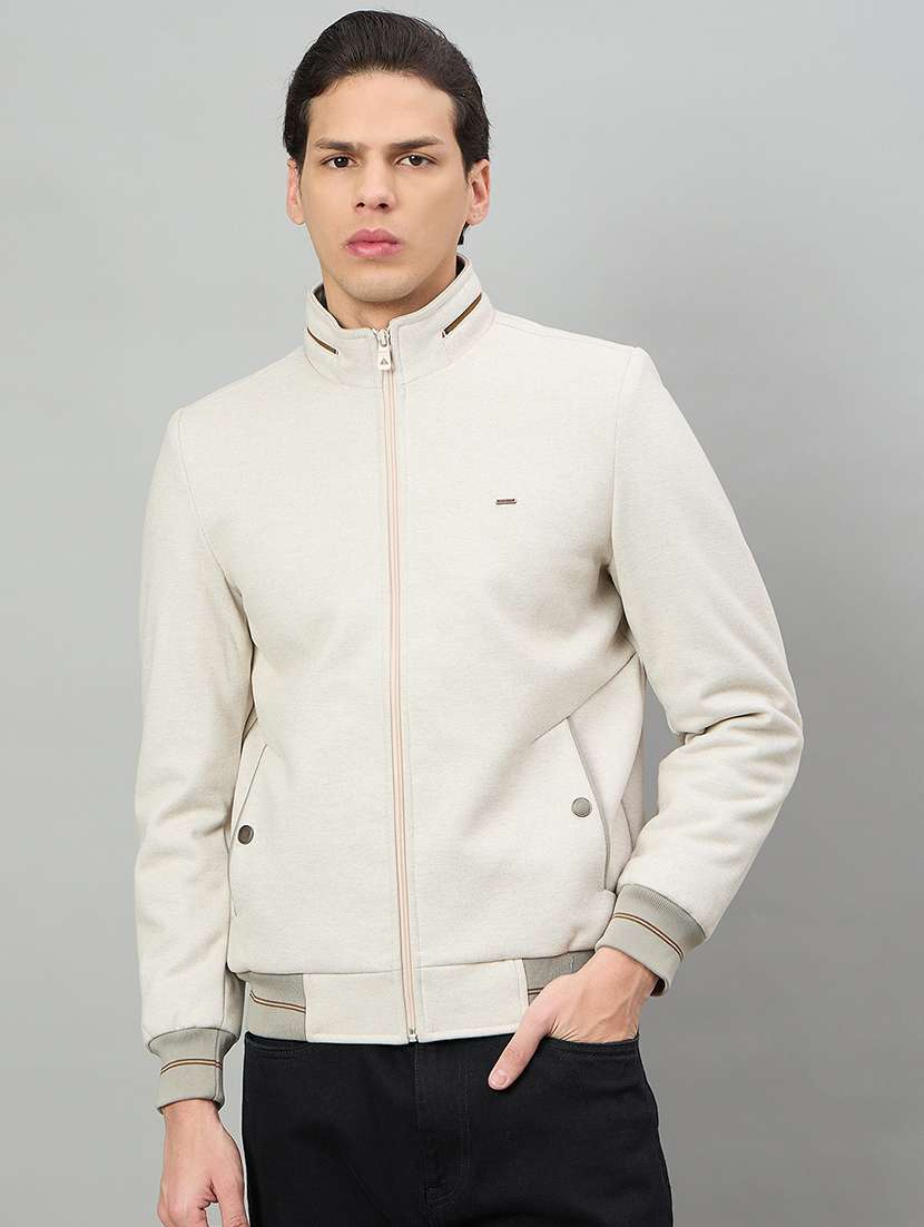 men solid long sleeve bomber jacket - 22336189 -  Standard Image - 1