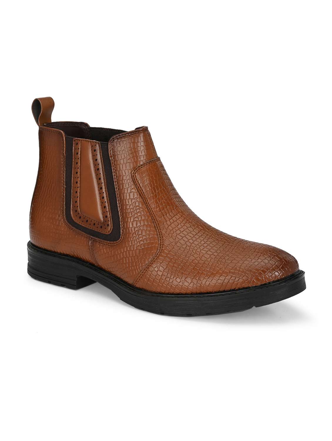 tan synthetic slip on boots - 22336387 -  Standard Image - 1