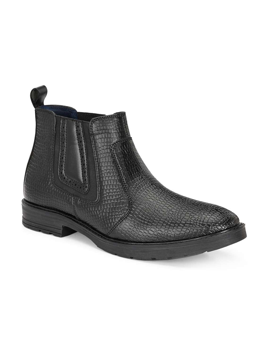 black synthetic slip on boots - 22336388 -  Standard Image - 1