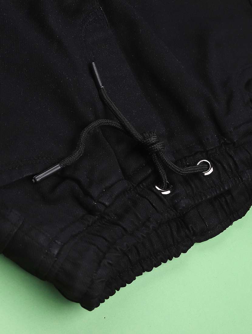boys solid mid rise regular fit jogger - 22336522 -  Standard Image - 4