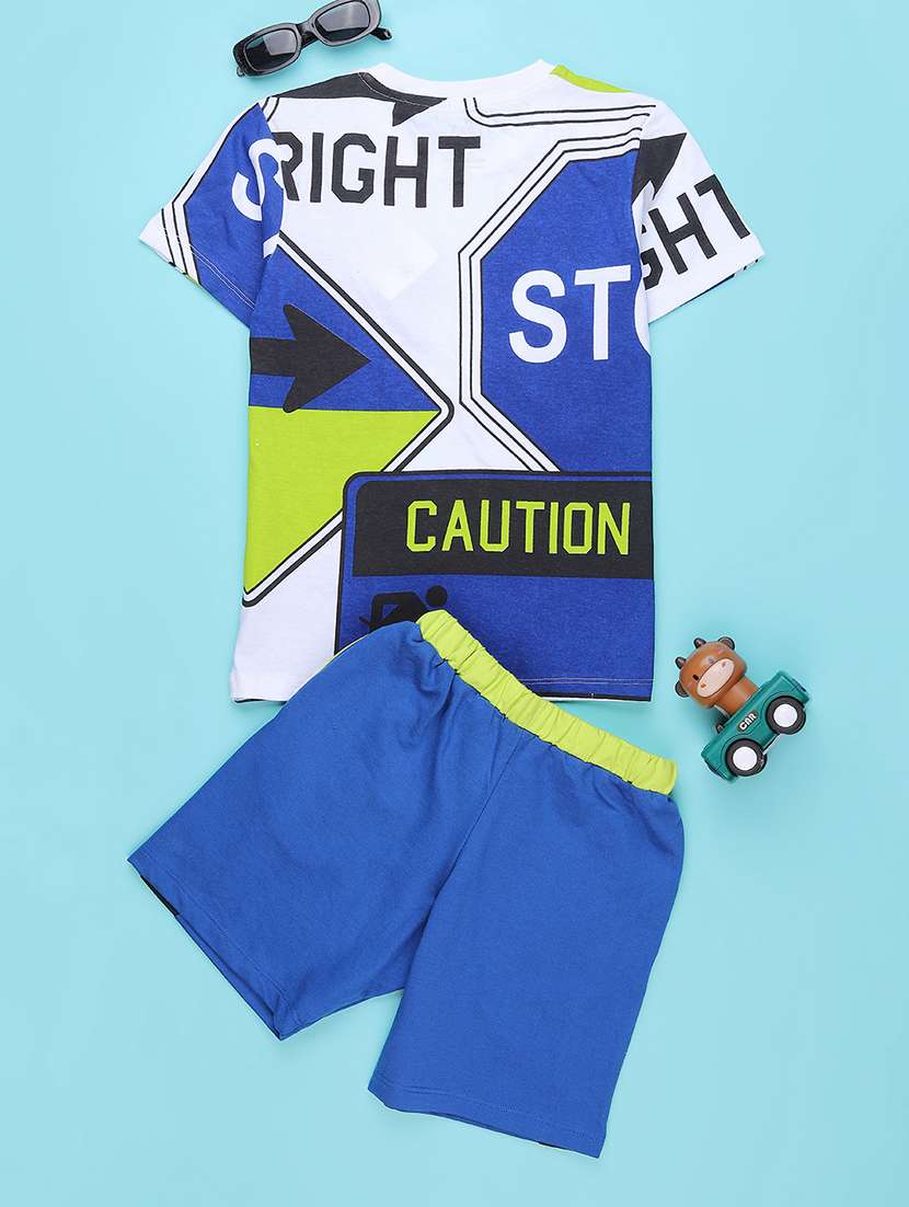 boys printed short sleeve twin set - 22336572 -  Standard Image - 1