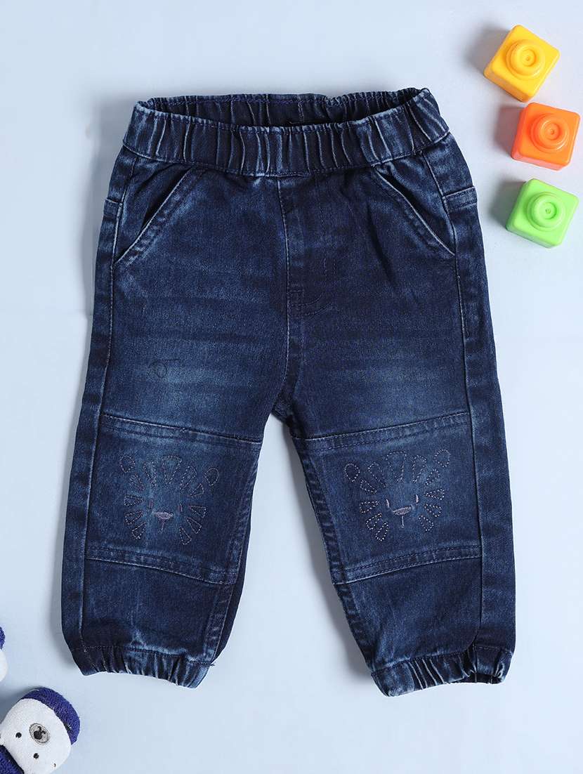blue poly cotton plain jogger - 22336593 -  Standard Image - 1