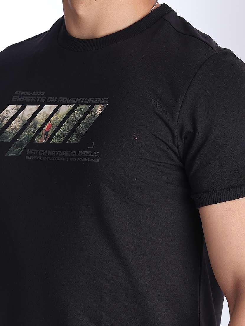 Men Printed Short Sleeves Regular Fit T-shirt - 22336598 -  Standard Image - 1