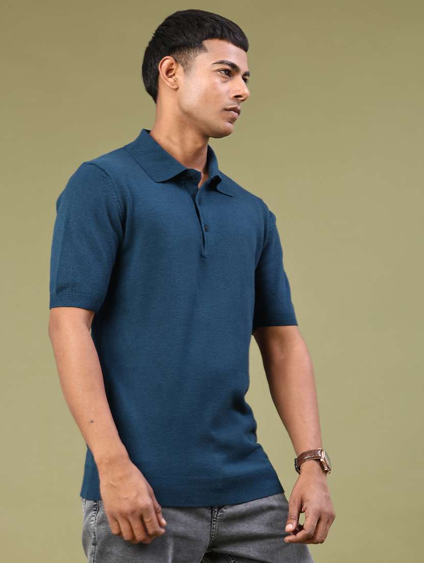men solid short sleeve polo t-shirt - 22336617 -  Standard Image - 1