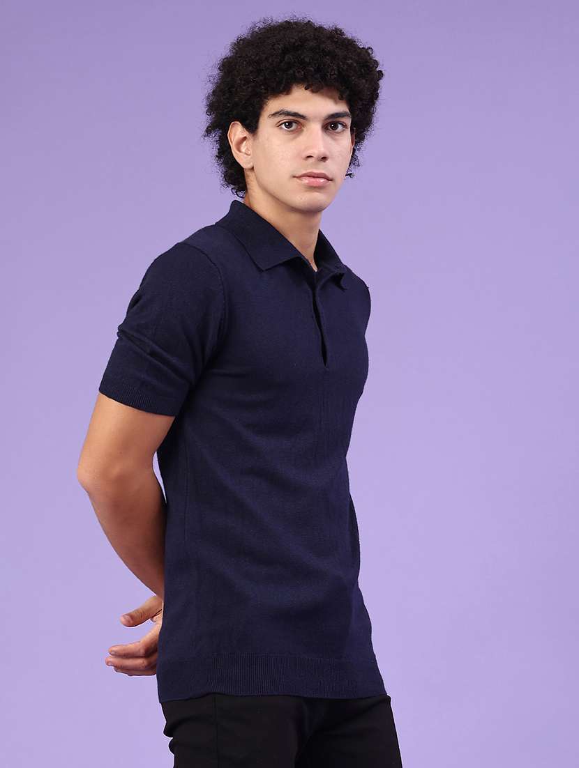 men solid short sleeve polo t-shirt - 22336621 -  Standard Image - 1